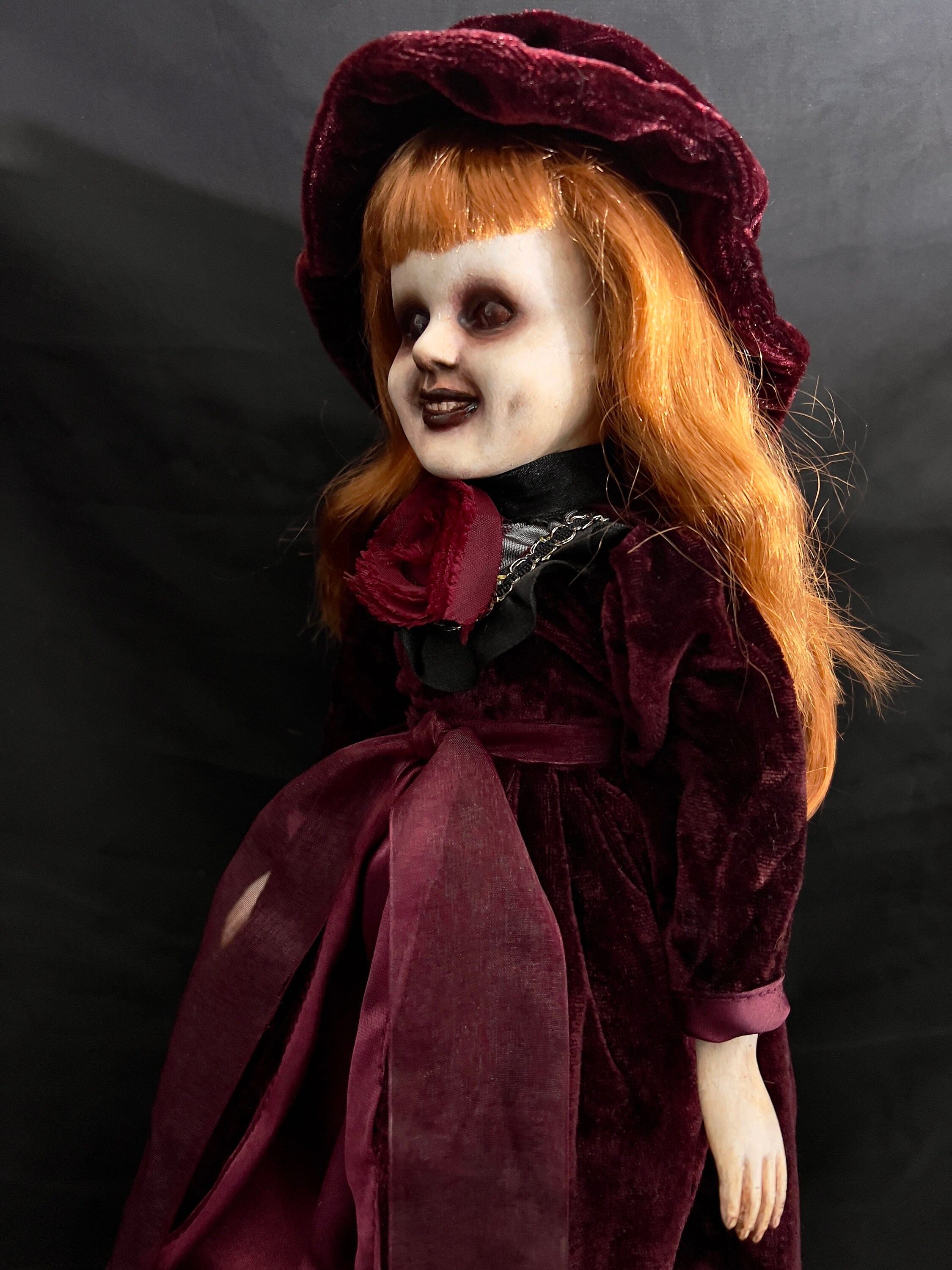 Red Hair Doll Creepy Doll OOAK Doll Redhead Doll Smiling Etsy