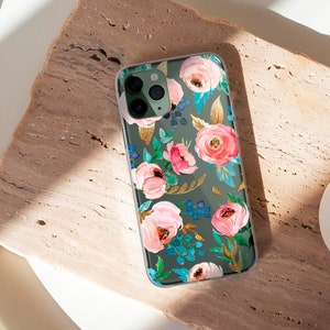 Floral Rose iPhone 14 Pro Max Clear Case, iPhone 13 Pro, iPhone 13 Mini case, iPhone 14 clear case iPhone 12 Mini 11 Pro Max XR XS Max X 8 7