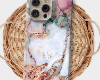 Personalized Phone Case: Marble Monogram, Custom MagSafe Tough Case for iPhone 17 Air