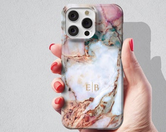 Personalized Monogram Initials Phone Marble Case for iPhone 15 Pro Max iPhone 14 Pro case iPhone 15 Plus, iPhone 13 Pro Max 12 11 XR Magsafe