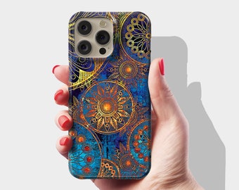 Mandala Art Retro Phone Case for iPhone 15 Pro Max iPhone 14 Pro case iPhone 14 Plus, iPhone 13 Pro Max 12 11 XR Max Tough Vintage Magsafe