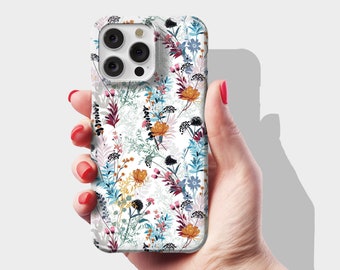 Retro Wildflowers Phone Case for iPhone 15 Pro Max iPhone 14 Pro case iPhone 14 Plus, iPhone 13 Pro Max 12 11 XR Max Magsafe Vintage Floral