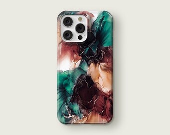 Alcohol Ink Designer Phone Case for iPhone 15 Pro Max iPhone 14 Pro case iPhone 14 Plus, iPhone 13 Pro Max 12 11 XR Max Tough Magsafe Marble