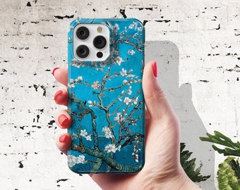 Almond Blossom Van Gogh Phone Case for iPhone 15 Pro Max iPhone 14 Pro case iPhone 14 Plus, iPhone 13 Pro Max 12 11 XR Max Tough Magsafe