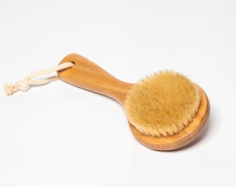 Dry Body Brush, Skin Smoothing Brush, Natural Plant Bristle Brush, Gently Exfoliate, Detox, & Polish Skin, Spa Tool Massage Gift