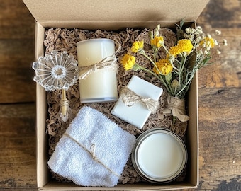 Good Vibes Gift Box: Honey Oats Soap, Bug Repellent, Crystal Ornament