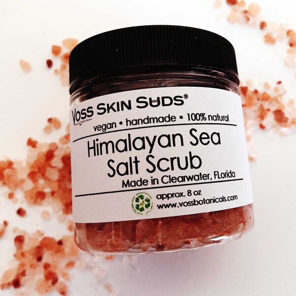 Exfoliante de sal / Exfoliante corporal del Himalaya / Sal exfoliante / Sal rosada / Calidad de spa / Vegano / Rico en minerales / Exfoliante para la piel / Barra de sal marina del Himalaya