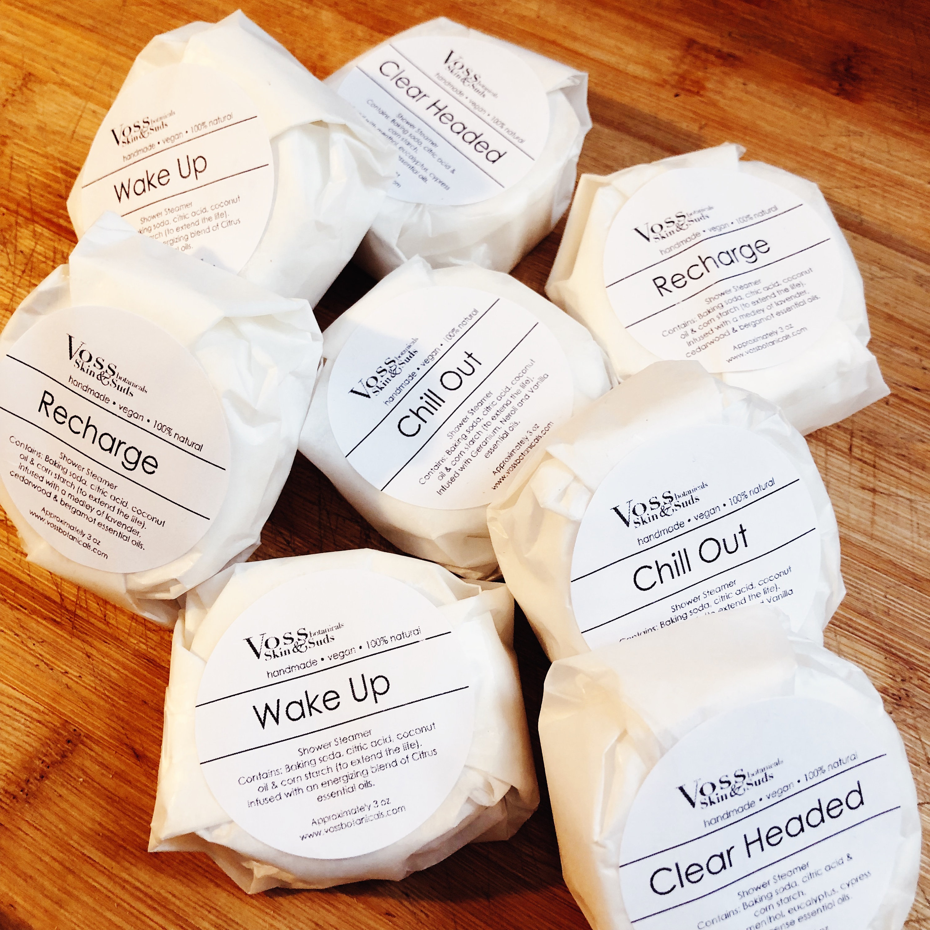 Shower Steamers Recharge Clear Headed Shower Fizzies Etsy