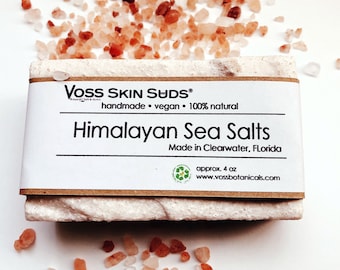 Sea Salt Soap | Ocean Soap | Himalayan Salt | Vegan | Exfoliating | Cambrian Blue Clay | Eco-friendly ingredients | Salt Bar | Therapeutic