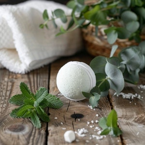 Comfort Care Package: Epsom Salt Soak, Candle, Socks & Tea Add 3 oz bathbomb