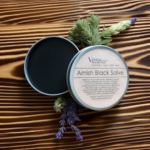 Ungüento Amish Black Drawing Salve: Ungüento vegano a base de hierbas para la piel, 2 oz