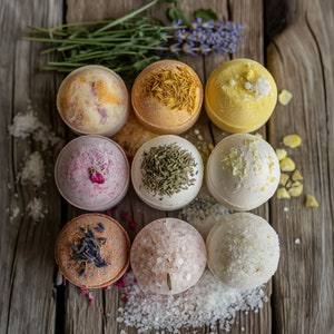Bathbomb Set, Shower favors, Natural Skincare Gift Box, Vegan Bath Product, Bath Fizzies, Bath Shower Aromatherapy, Relaxation, Gift for Her
