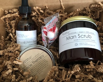 Man Spa Gift Box, Gift For Him, Appreciation Gift, Self-Care Gift, Bachelor Gift Box, Groom Gift, Thank You, Get Well Soon, Cancer Care Box