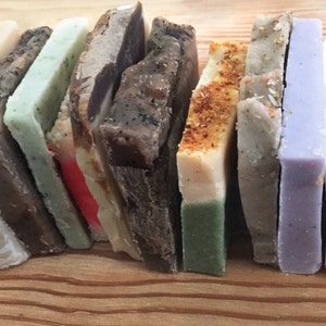 Soap ends Soap Odds AND Ends Natural Vegan Handmade Soap Travel Bars Guest Bathroom Soap Bed & Breakfast Soap Wedding Gift image 4