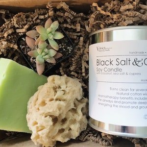 Succulent Gift Set – Vegan Gift - Self Care Spa Gift - Bridesmaid- Gift For Her - Wedding Gift - Thank you Gift - Graduation Gift - Candles