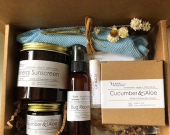 Beach Tote Bag: Bridal Party Gift Set with Sunscreen & Bug Spray