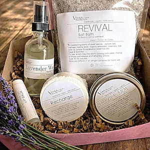 Jet Lag Recovery Kit | Travel Self Care Gift Box | Post Flight Skincare Set | Travel Spa Gift | Wellness Gift for Travelers | Vegan Spa Set