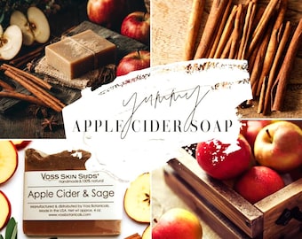Apple Cider Sage Soap: Handmade Vegan Fall Scent, 4 oz