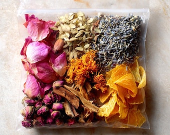 Especias primaverales para cocinar a fuego lento, bolsita de popurrí costero, botánicos secos naturales, aroma acogedor para el hogar, aroma de spa para el hogar