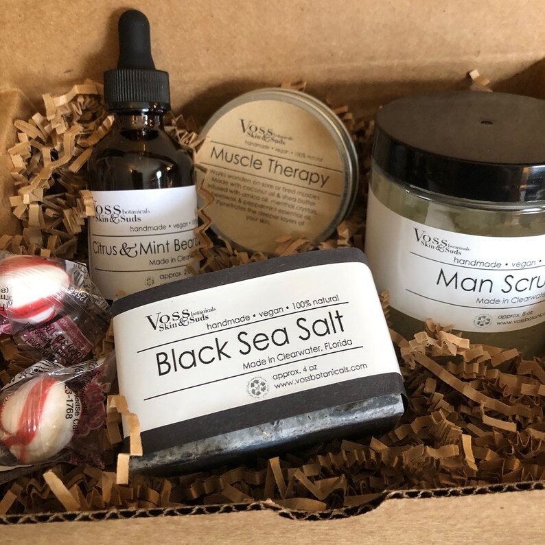 Man Spa Gift Box – Gift For Him - Self Care Package for Him - Thank You Gift Box - Gift for Men - Bachelor Gift Box - Groom Gift - Holidays 