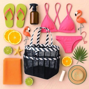 Tote Bag, Shower Caddy, Quick Dry Tote Bag, Hanging Toiletry and Bath Organizer, Totebag  for Dorm, Gym, Beach, Shower & Camping, Waterproof