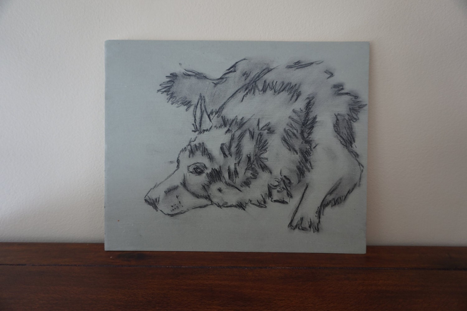 Original hand sketched German Shepherd drawing, German shepherd wall art, shepherd artwork, shepherd illustration, German shepherd artwork