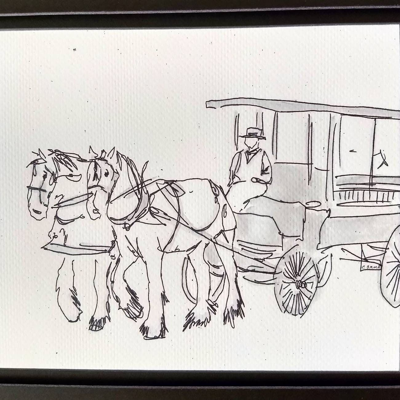 Horse Drawn Carriage Drawing