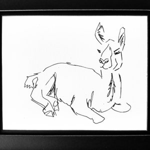 Alpaca drawing/llama art/farm artwork/ink sketch/alpaca hobbyist/Peru/South American decor/unique nursery theme by Christine Brock