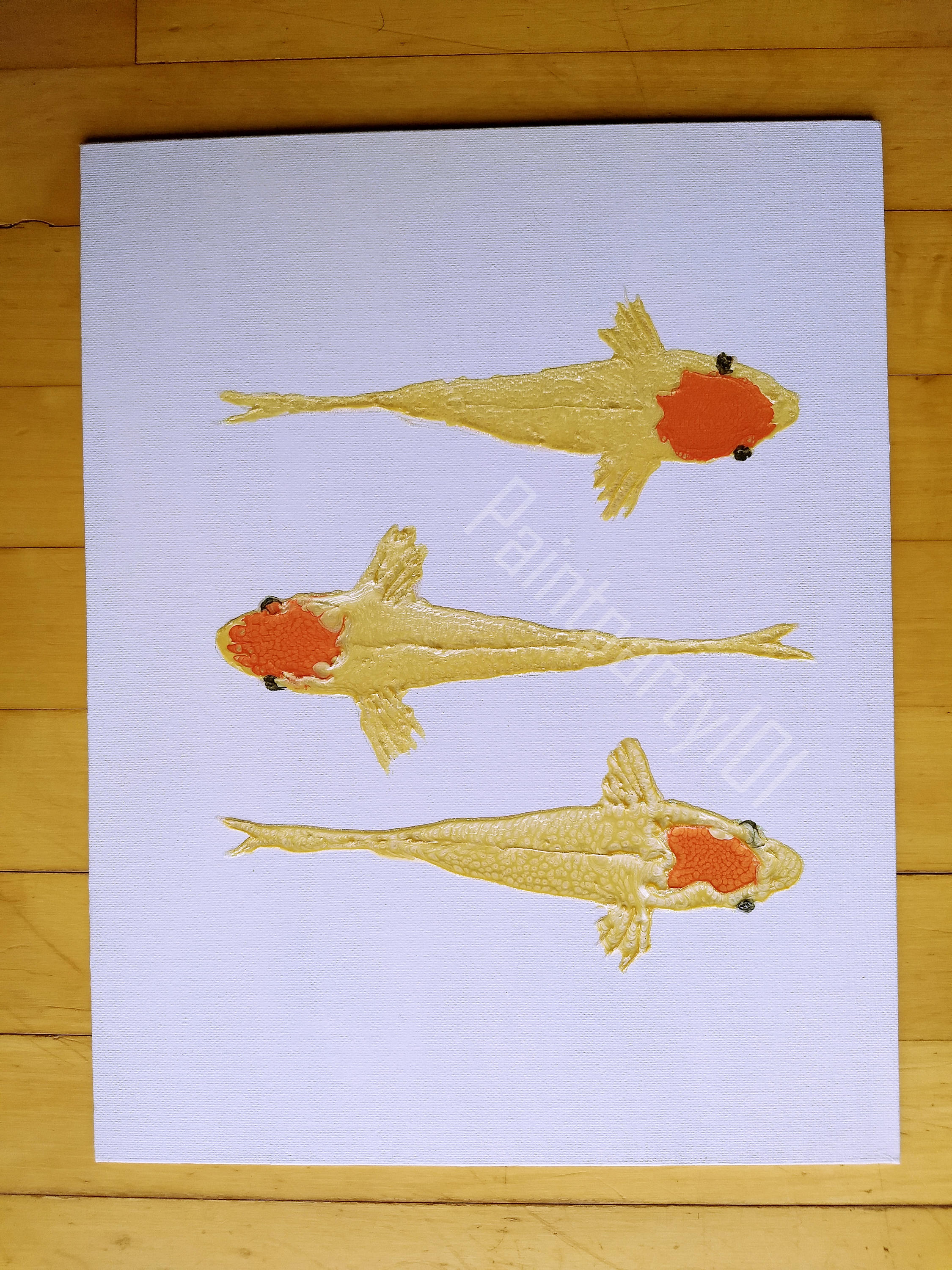 Koi Wall Art Modern Koi Painting Original Koi Artwork Unique Etsy