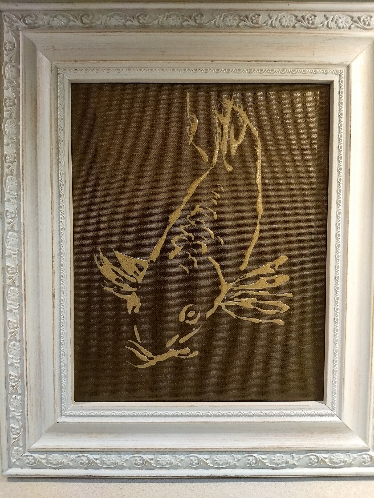 Original Gold Koi Wall Art Koi Fish Painting Koi Art Koi Etsy