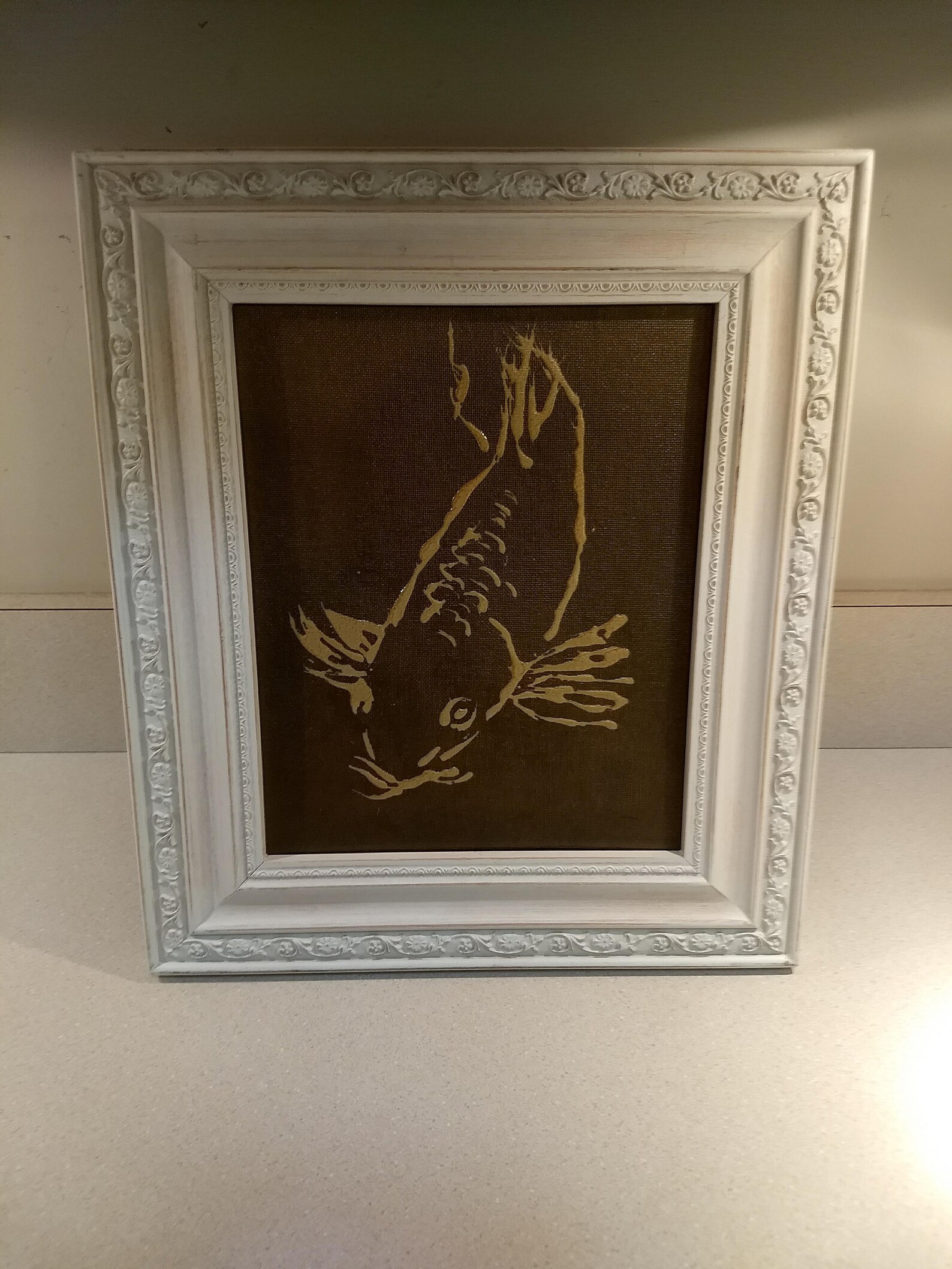 Original Gold Koi Wall Art Koi Fish Painting Koi Art Koi Etsy