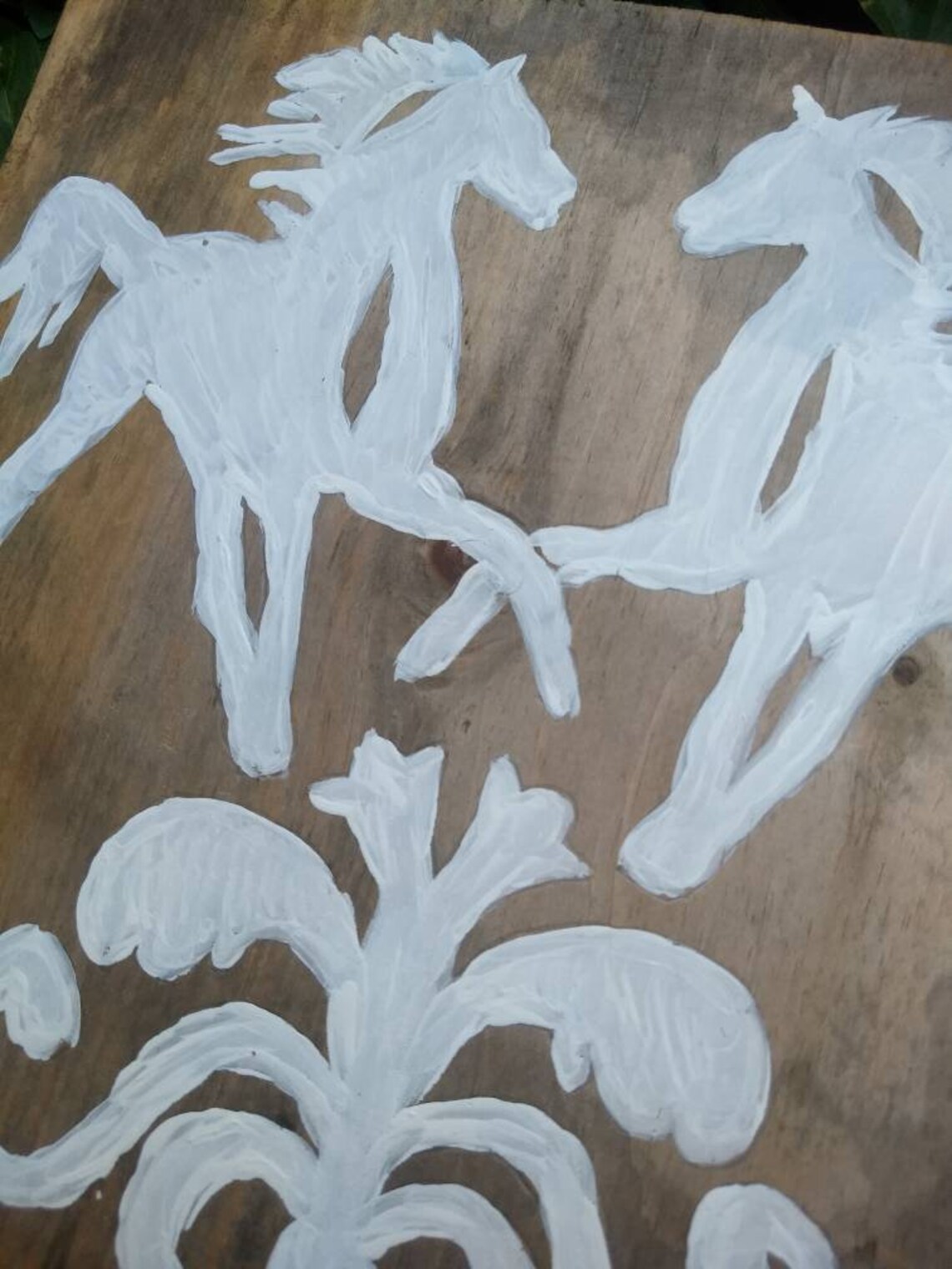 Reclaimed Barn Wood Horse Painting. Modern Farmhouse Decor Etsy