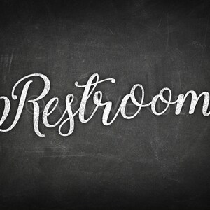Chalkboard Chic Sign Printables Restroom Sign Printable Digital ...