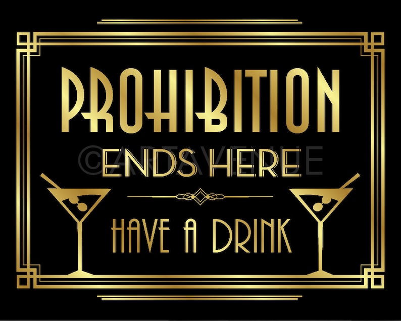 gatsby prohibition roaring twenties ends 20s speakeasy