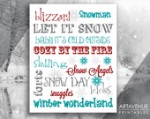 Christmas Printables | WINTER MESSAGES Sign | Christmas Downloads | Winter Quotes Printable | Winter Wonderland Print Art CR2