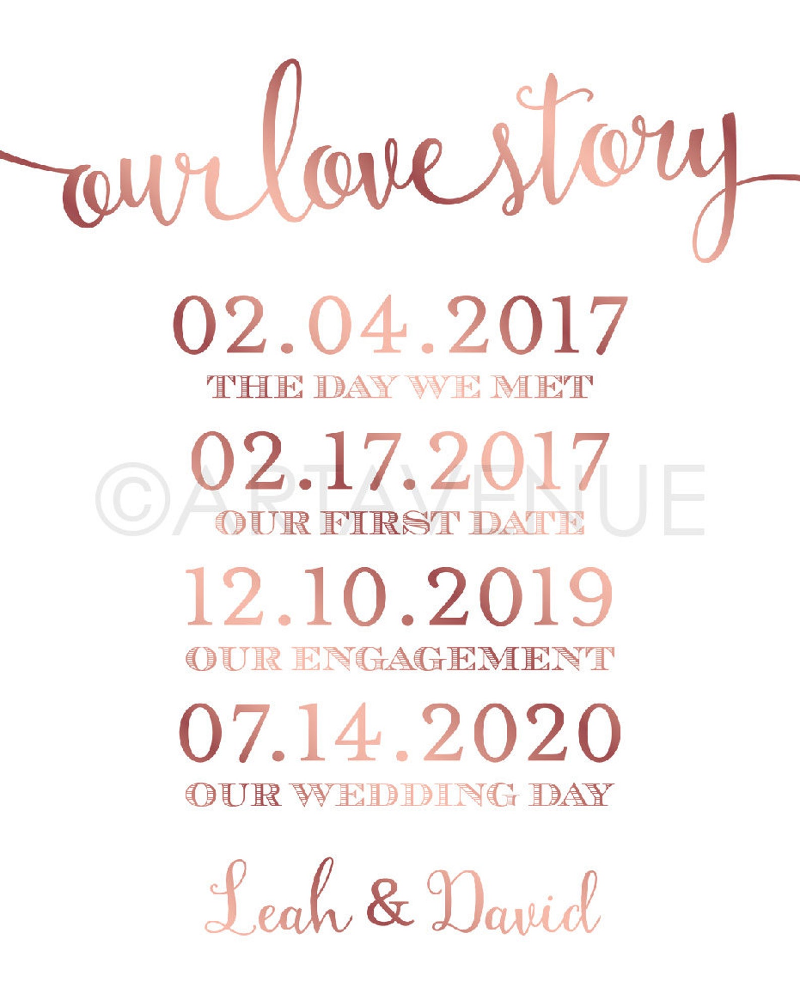 Chic Wedding Sign Printables Our Love Story Custom Sign - Etsy