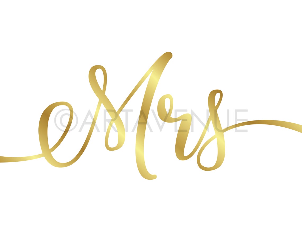 Chic Party Sign Printables Gold MR and MRS Signs Wedding - Etsy