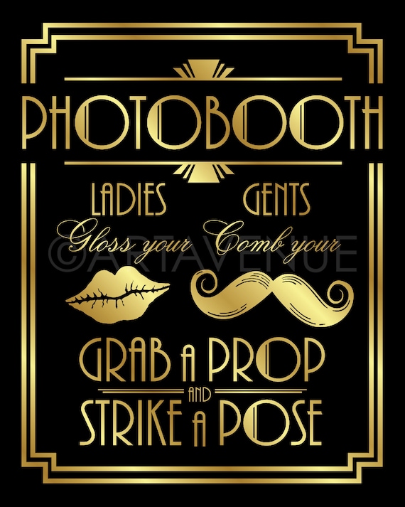 Roaring 20's Party Decor 24 X 36 SPEAKEASY WELCOME Sign Download 24x36  Black and Gold Art Deco Poster Printable BG5 -  Denmark