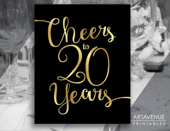 Cheers To 20 Years Tovaglioli Da Cocktail Per 20° Compleanno E Anniversario - 50 Pezzi 3 Veli, Oro Rosa, 25x25 Cm