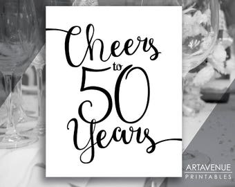 Cheers to 50 Years - Etsy
