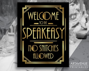 Great Gatsby Party Decorations Open Bar Sign. Roaring 20s Party Decorations,  Birthday Party Decorations, Bachelorette Printable Party Sign 