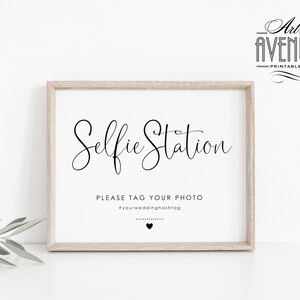 Minimalist Wedding Selfie Station Sign Template, 8x10 Minimalist Wedding Sign Templett, Wedding Sign Printable Template EDITABLE #001 MM13
