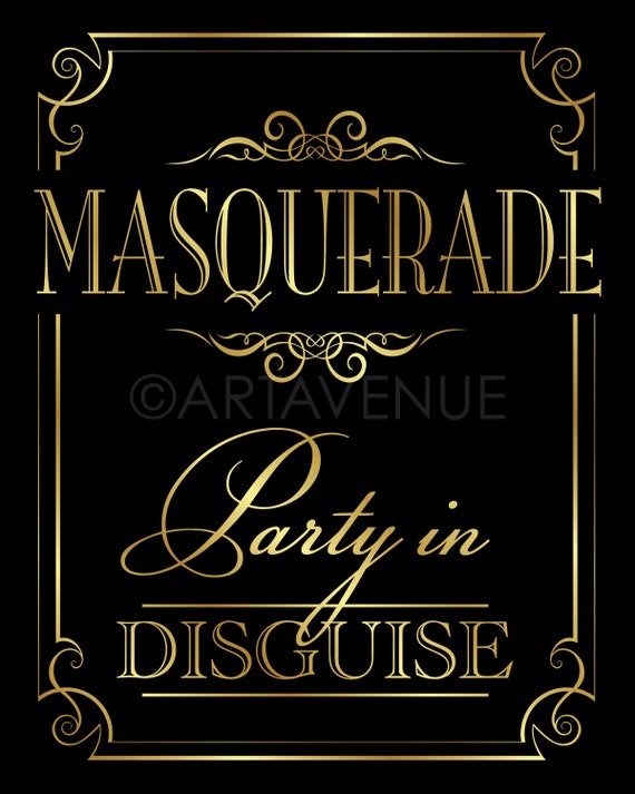 Masquerade Party Decorations, 6 Masquerade Signs Bundle, Masquerade Party  Signs, Quinceanera Masquerade, Prom Decor, Digital 