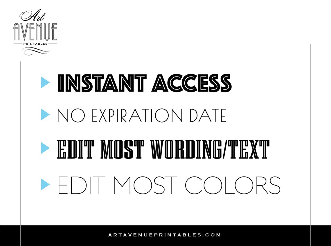 Art Deco Bar Menu Template Gold Gatsby Wedding Bar Menu Etsy