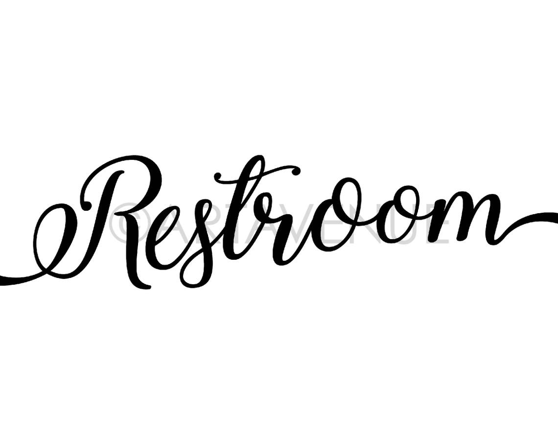 Chic Sign Printables Restroom Sign Printable Digital - Etsy
