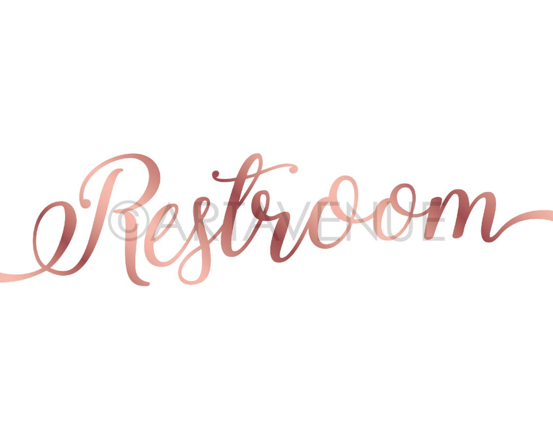 Chic Sign Printables Restroom Sign Printable Digital - Etsy