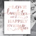 Rose Gold Chic Wedding Sign Printables Love Laughter Happily - Etsy