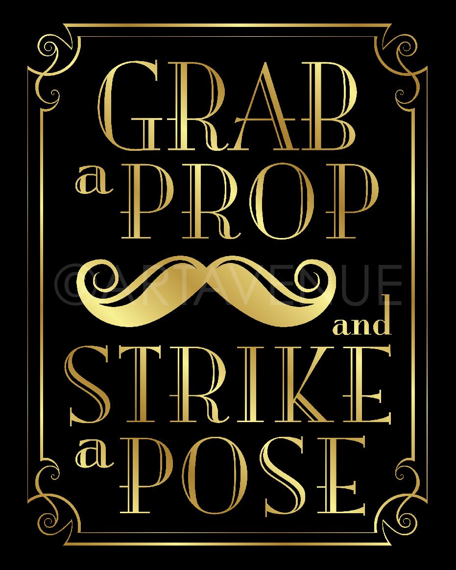Prop Sign Solo Photo Booth Prop Sign Download, Printable Wedding Party Signage, Grab A ...
