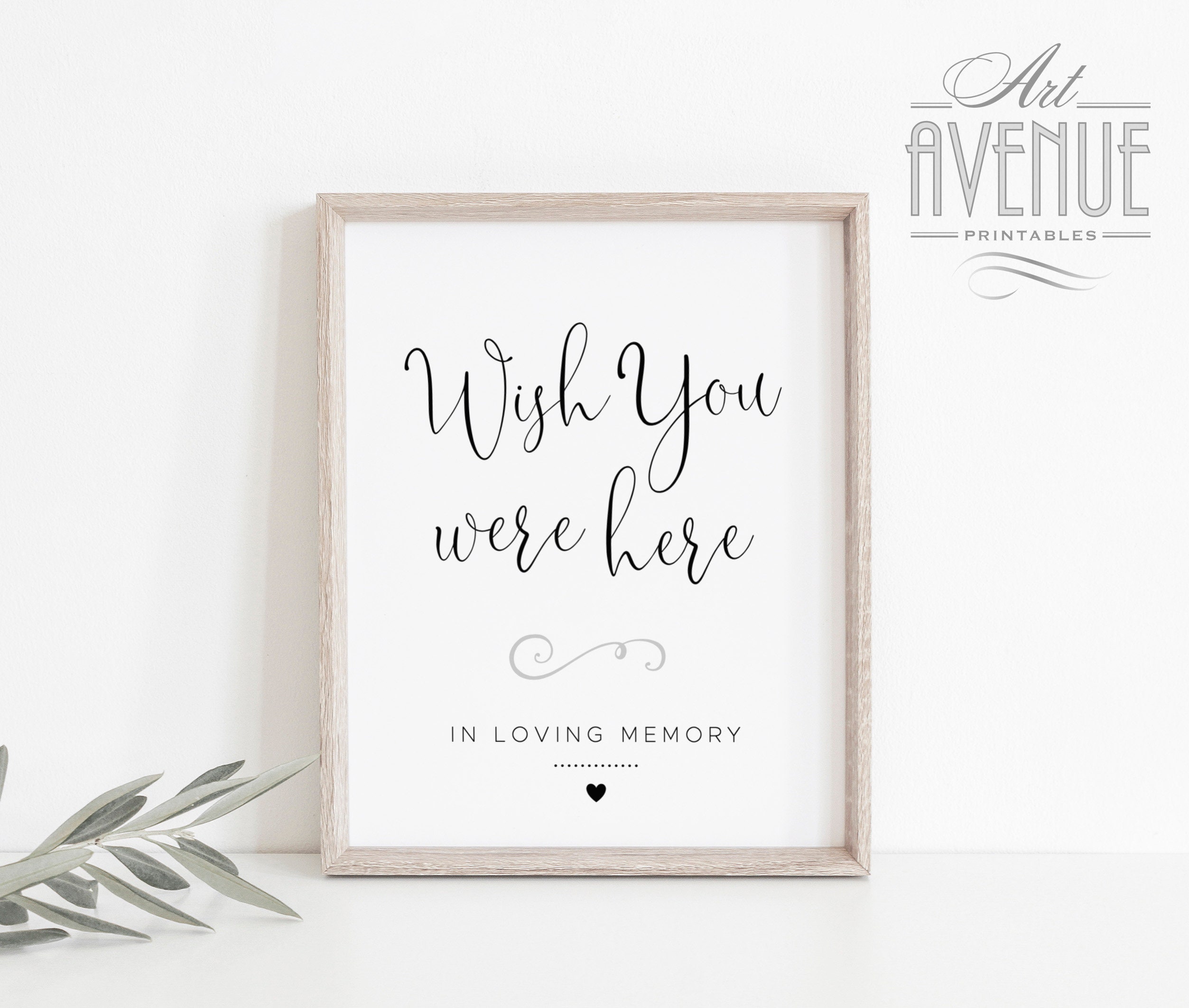 Wish You Were Here Sign Template 8x10 Minimalist Calligraphy Etsy
