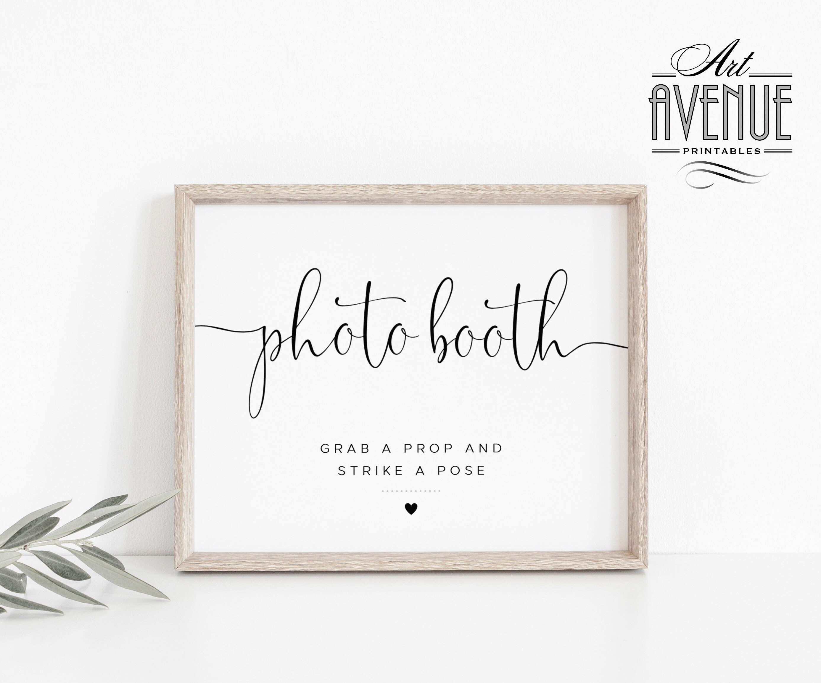 Wedding Photo Booth Sign Template 8x10 Minimalist Wedding | Etsy